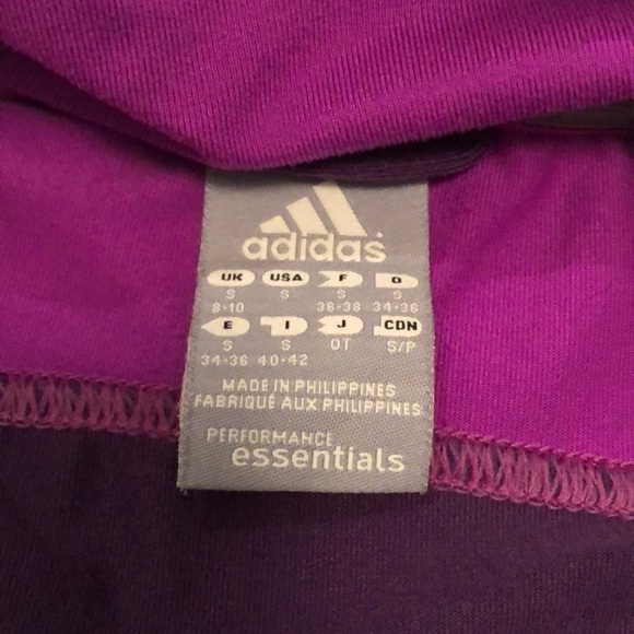 ADIDAS purple zip up long sleeve light jacket. - Picture 3 of 4
